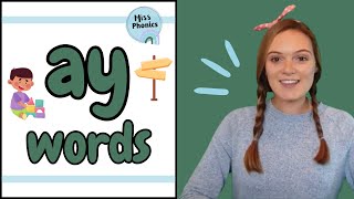 ay Words  Blending Phonics  ay Words with Pictures  Learn to Read  British Teacher [upl. by Marrissa]