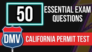 California DMV Permit Test 2024 50 Essential Exam Questions [upl. by Ydurt193]