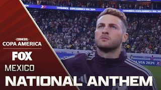 Santiago Giménez sings Mexicos National Anthem ahead of matchup vs Jamaica  2024 Copa América [upl. by Noswad]