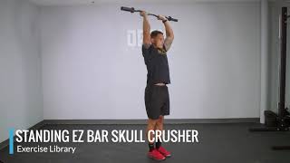 Standing EZ Bar Skull Crusher  OPEX Exercise Library [upl. by Aicaca]