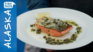 How To Pan Sear Sockeye Salmon With A Caper And Butter Sauce [upl. by Zoltai806]