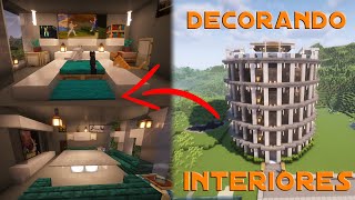 Explorando el Interior Diseñando Habitaciones y Lobby en la Torre de 5 Pisos en Minecraft PARTE 2 [upl. by Innad]