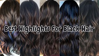 Trendy Highlights For Black Hair With Highlights Dark Hair With Highlights Ideas [upl. by Jesh]