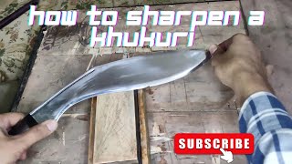 How to Sharpen A Khukuri A complete guide on Sharp a Nepalese Kukri  Himalayan Blades [upl. by Harutak]