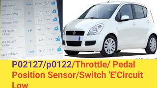 P02127p0122Throttle Pedal Position SensorSwitch ECircuit Low DaigonosScancode [upl. by Furie]