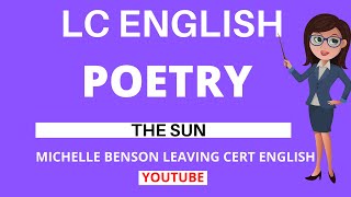 Leaving Cert English  Poetry  The Sun [upl. by Llorrac]