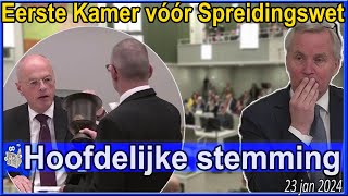 Eerste Kamerleden stemmen vóór Spreidingswet Eric van der Burg 43 voor 27 tegen  Eerste Kamer [upl. by Yate911]