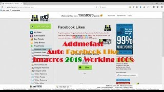 Addmefast Auto Likes Facebook Imacros 2018 Working 100 [upl. by Einamrej]