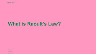 What is Raoult’s Law [upl. by Ahseem948]