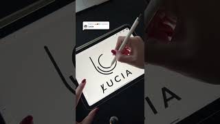 Lucia  Procreate Logo Design 💫 logodesign designprocess adobeillustrator procreate [upl. by Rie435]