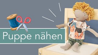 Puppe Kalle nähen mit kostenlosem Schnittmuster [upl. by Ha68]