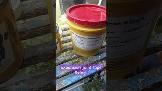 Expansion joint tape fixing using sika combiflex adhesive [upl. by Valerle]