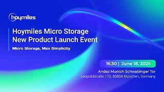 Hoymiles Micro Storage New Product Launch Event [upl. by Walston959]