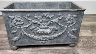 Antique British Small Decorative Georgian Style Lead Garden Planter [upl. by Parrnell]