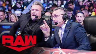 Pat McAfee joins Michael Cole on Monday Night Raw announce team Raw highlights Jan 29 2024 [upl. by Hilliard912]