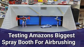 Testing Amazons Biggest Spray Booth For Airbrushing [upl. by Siwel58]