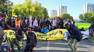 Sans papiers Chronopost de Derichebourg à lUniversité et Préfecture Créteil 11 Octobre 2024 [upl. by Xenophon]