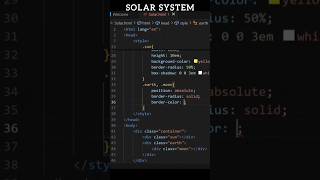 Solar System Using HTML amp CSS shorts [upl. by Friedrich]