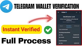 How to verify telegram wallet  Telegram wallet verify kaise kare [upl. by Lienet]