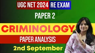 UGC NET Criminology  Paper analysis  2 September [upl. by Lanos]