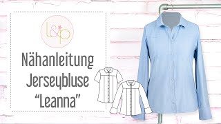 Nähanleitung lillesol Jerseybluse Leanna  eine klassische Bluse aus Jersey nähen [upl. by Selden]