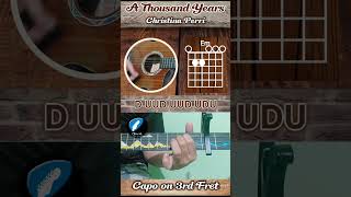 A Thousand Years  Christina Perri  Guitar Chords Tutorial shorts [upl. by Cusick]