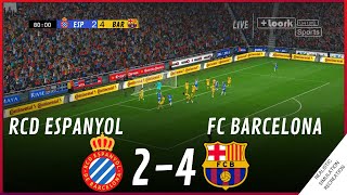 Espanyol vs Barcelona 24 • MATCH HIGHLIGHTS  VideoGame Simulation amp Recreation [upl. by Matelda]