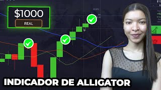 ESTRATÉGIA INDICADOR ALLIGATOR  MELHOR INDICADOR DE OPÇÕES BINÁRIAS [upl. by Kcerred]