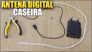 ANTENA DIGITAL CASEIRA PEGA TODOS CANAIS DISPONÍVEIS [upl. by Suiraj]