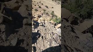 102624 hike New Mexico rockydesertmountain terrain on climb down hike mountains nature [upl. by Eeleimaj]