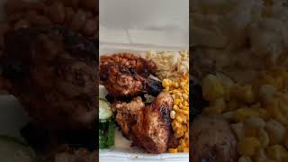 HALAL BBQ CHICKEN JAMAICAN POTATO SALAD BAKE BEANS CUCUMBER HOMEMADE RANCH DRESSING [upl. by Aserat]