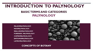 Palynology in Botany Application BranchesCategories of PalynomorphsHindiUrduConcepts of Botany [upl. by Atiuqet]