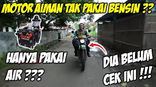 Sepeda motor dikendarai Aiman tanpa bensin Hanya pakai air amp nikuba [upl. by Vine]