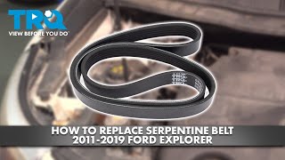 How to Replace Serpentine Belt 20112019 Ford Explorer [upl. by Asenab]