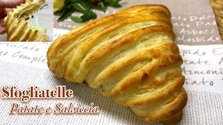 SFOGLIATELLE PATATE E SALSICCIA metodo veloce e nuovo SALTED SFOGLIATELLE  Tutti a Tavola [upl. by Pen512]