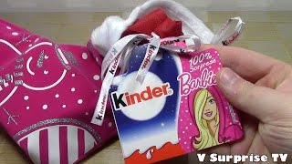 Calza della Befana di Barbie 2017 con ovetti Kinder sorpresa V Surprise TV [upl. by Flanigan311]