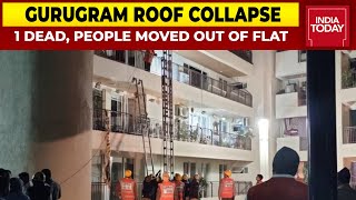 One Dead As Roof Of 6th Floor Apartment Collapses In Gurugram NDRF Team Help With Rescue Efforts [upl. by Ahsiemat]