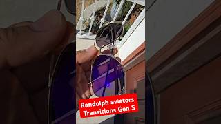 Testing Transitions Gen S photochromic lenses randolph aviator eyeglasses [upl. by Anilatsyrc]