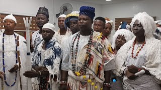 OGBONI AWO MIMO PERFORM LAST RITES FOR ALAAFIN OF OYO TO BID HIM GOODBYE FROM THEIR MIDST [upl. by Kondon]