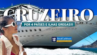 COMO É E QUANTO CUSTA FAZER UM CRUZEIRO  Passando por 4 países ilhas gregas comida e diversão [upl. by Holleran226]