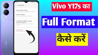 Vivo y17s factory data reset  Vivo y17s mobile ko reset kaise kare  Vivo y17s hard reset [upl. by Ajak807]