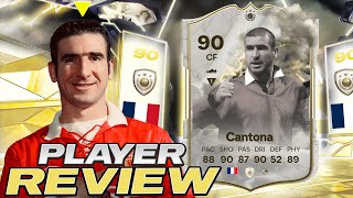 👀90 THUNDERSTRUCK ICON CANTONA PLAYER REVIEW  EA FC 24 ULTIMATE TEAM [upl. by Essam396]