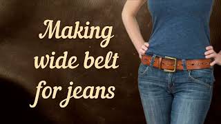 Womens wide leather belt for jeans [upl. by Suaeddaht]