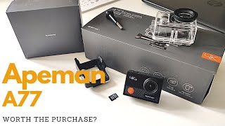 Full Apeman A77 Action Camera Review [upl. by Ralina]