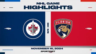 NHL Highlights  Panthers vs Jets  November 16 2024 [upl. by Andrey]