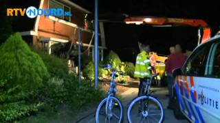 Auto rijdt woning Marum in [upl. by Angrist]