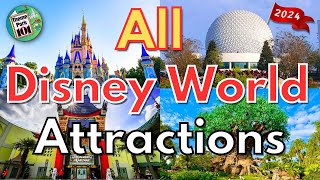 Walt Disney World ATTRACTION GUIDE  2024  All Rides amp Shows in All 4 Parks  Orlando Florida [upl. by Nylirret]