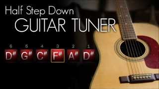 Half Step Down Guitar Tuner  Acoustic Interactive [upl. by Berenice]