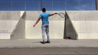 Tennis Practice with Michael 72124 [upl. by Eittol183]