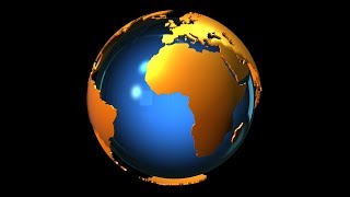 World Globe 3D Animation  Alpha  Loop [upl. by Blake59]